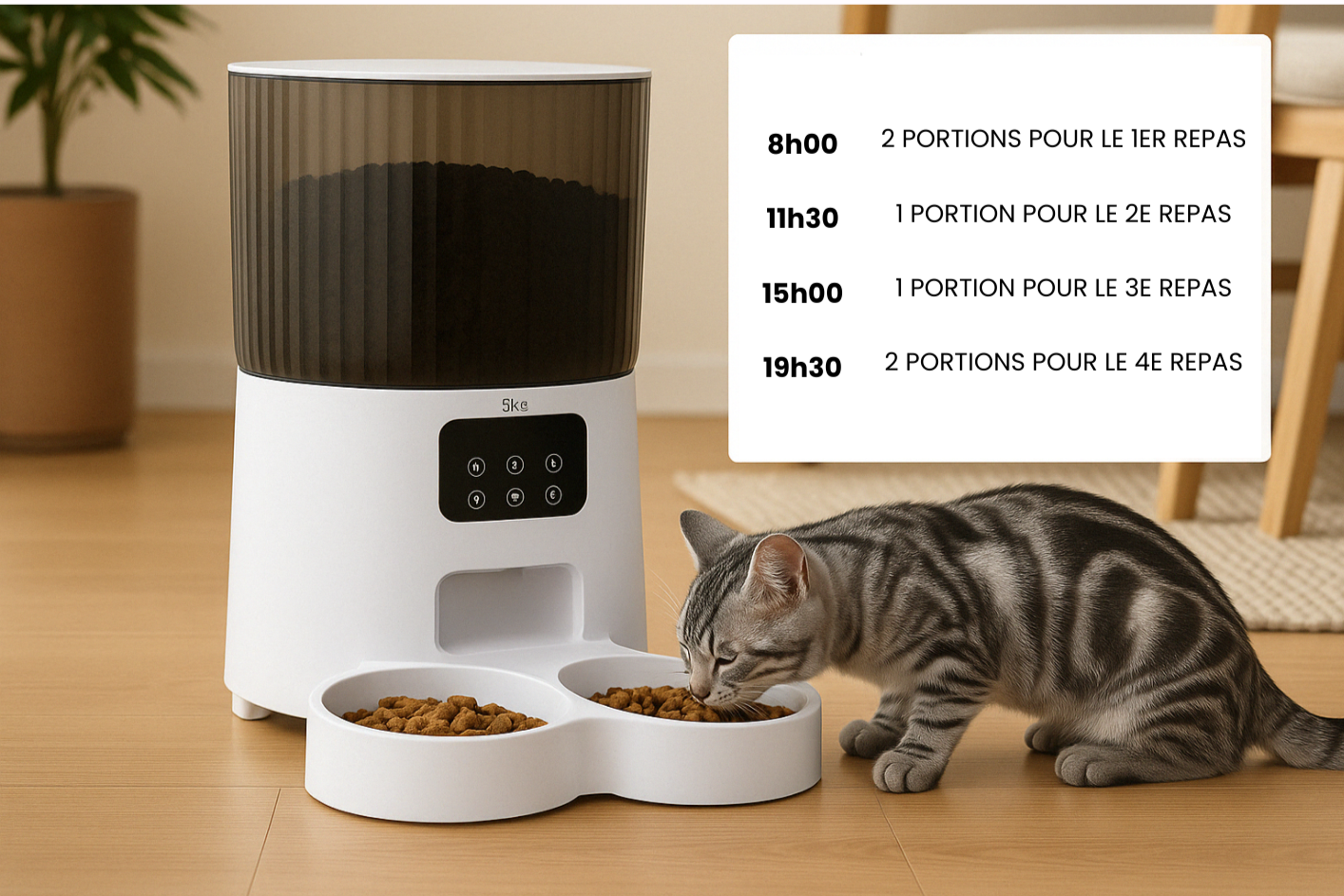 Distributeur Smart Croquettes – WiFi ou Vidéo